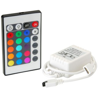 1 - RGB-controller 12VDC 6A Afstandsbediening 24 toetsen VT-2401 SKU-3304