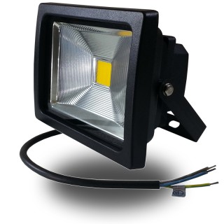 1 - Phare 20W LED 230V Lumière Froide Extérieur Graphite Noir 1600Lm