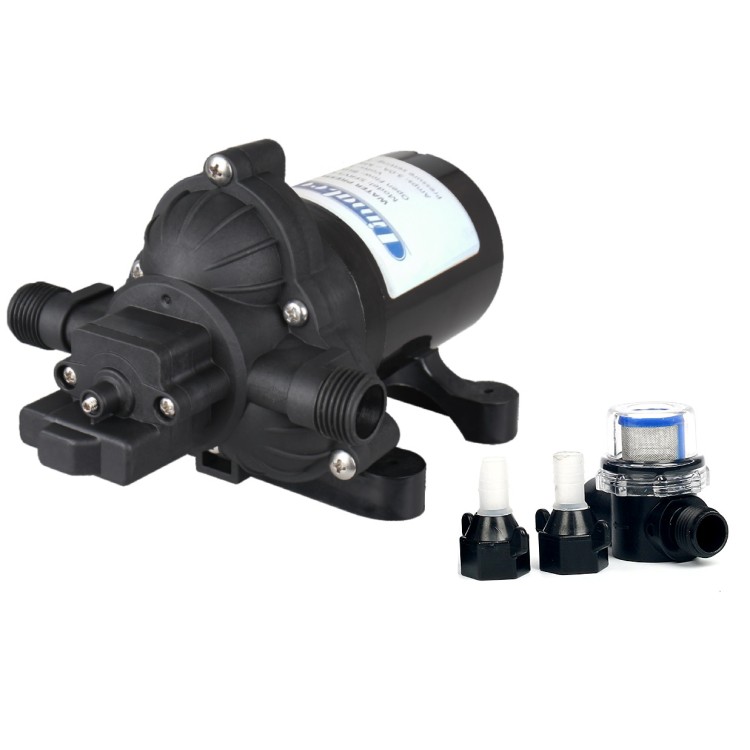 1 - Kit Bomba Camper 12V Dimatec Seaflo 8 l/min + FILTRO + ACESSÓRIOS