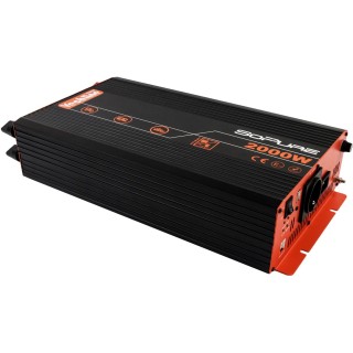 1 - VechLine Onduleur Pure Wave 2000 W 12 V avec télécommande pour camping-car et bateau