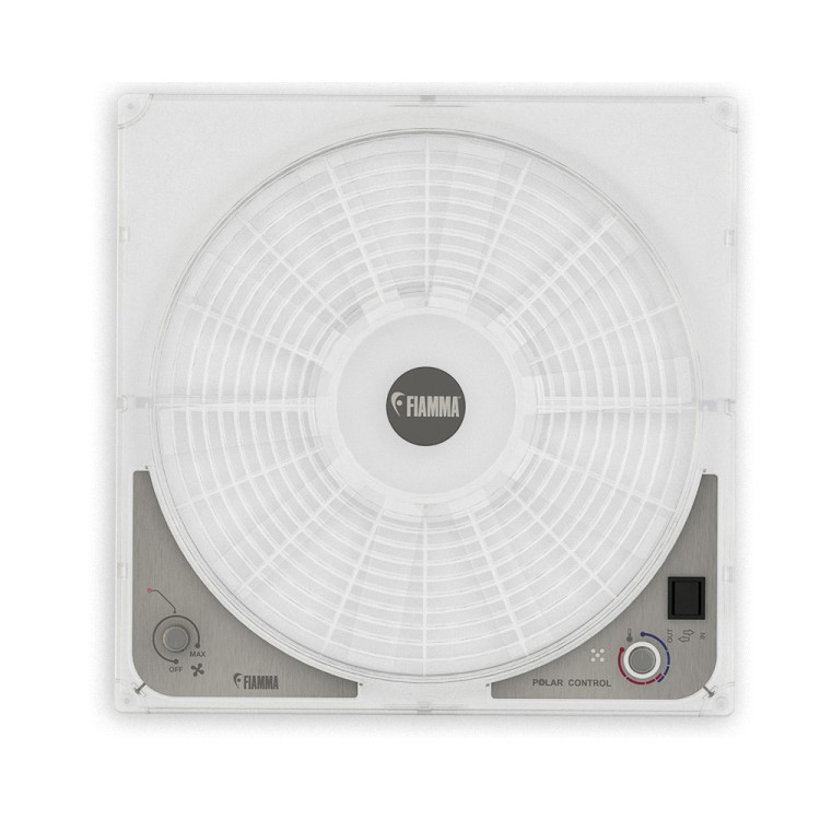 1 - KIT de ventilateur avec thermostat à flamme blanche Turbo-Vent F pour camping-car