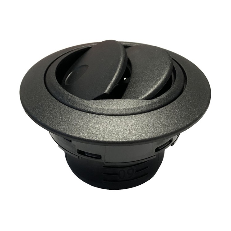 1 - Bocchetta Direzionabile e Chiudibile ad Incasso per Tubo 60mm per Riscaldatore Nero