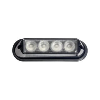 2 - Lampeggiante Stroboscopico Luce Arancione 4 LED Sincronizzabile Omologato