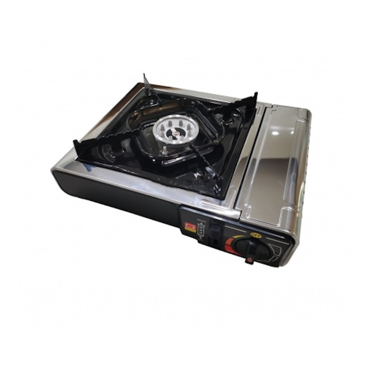 1 - Draagbare camping gasfornuis camper tuin met koffer