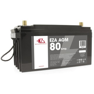 1 - EZA Batteria AGM 80 Ah per Servizi Camper e Fotovoltaico
