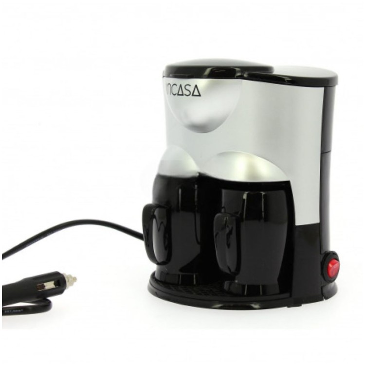 1 - Caffettiera 12V con 2 Tazze per Camper Van Viaggio Barca