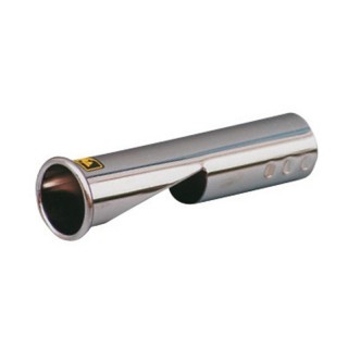 1 - Terminale Universale Scarico a Terra Camper Furgone Cromato con foro 6 cm