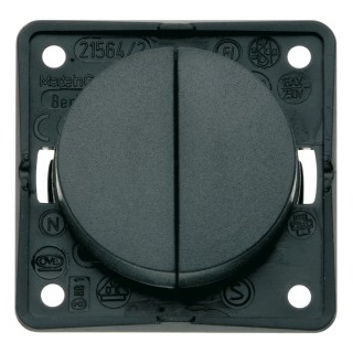 1 - Double Single Pole Switch Large 12V CBE Berker BMC2N Camper