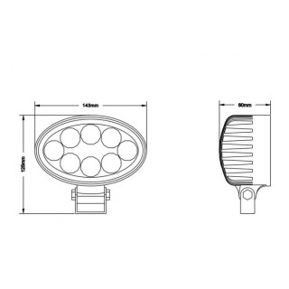 2 - Farol LED adicional 24W 12V 24V Aprovado para trabalhos off-road