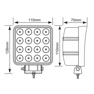 2 - Extra LED-koplamp 48W 12V 24V Goedgekeurd voor offroad-werk