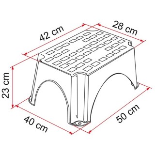 2 - Fiamma Step Grey Outdoor Camper and Caravan Step