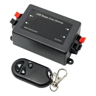 1 - Potenciômetro dimmer 12V 24V 8A Controle remoto de rádio RF para tiras de LED