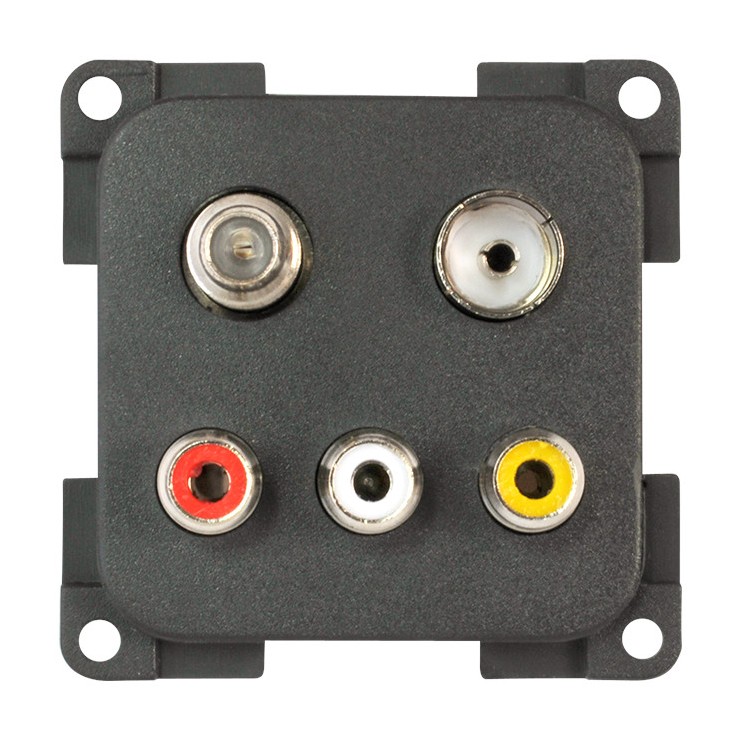 1 - Module 3 prises RCA + TV + SAT CBE MPRCA3TVS Camping-Car