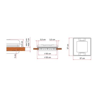 2 - Obl Vent 50 Fiamma 50x50 White Blackout and Mosquito Net for Camper Van