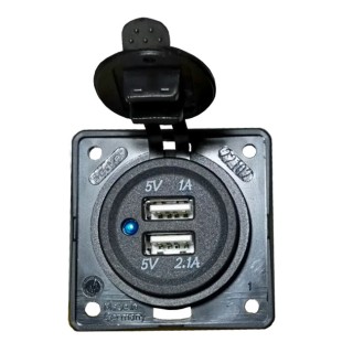 1 - 2 Prises USB Berker 12V encastrables pour Camping Car BMP2USB