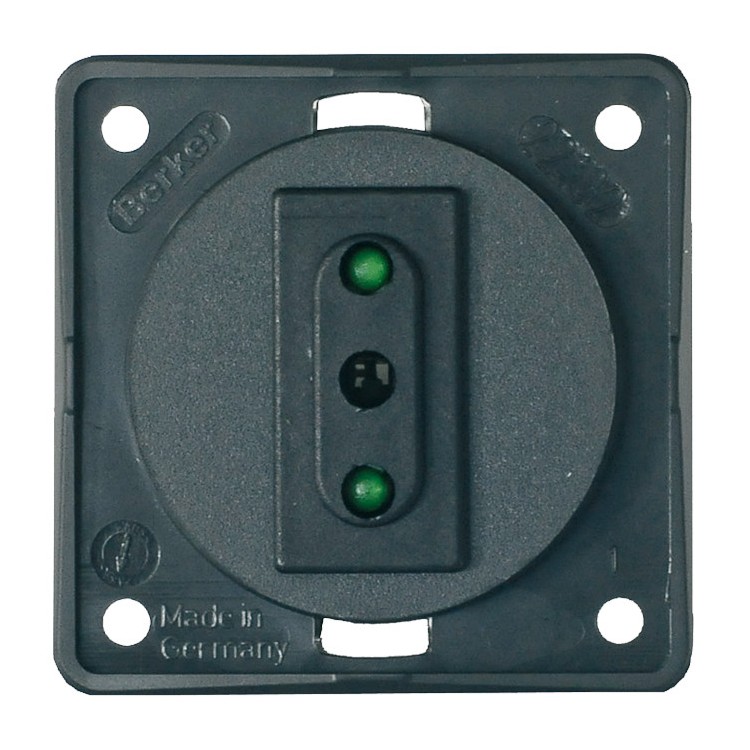 1 - Enchufe italiano 230V con tapa CBE Berker BMP22I Camper