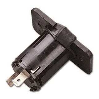 2 - Soquete de isqueiro embutido de 12V para barco campista com tampa de borracha