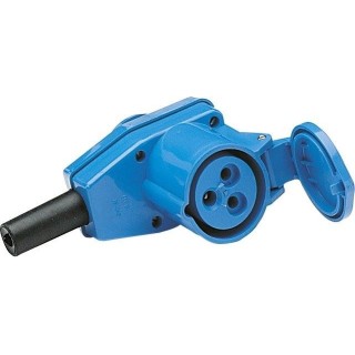 1 - CEE 230V + Prise Schuko Bleue pour Camping, Camping-Car, Caravane