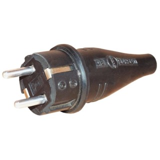 1 - Prise de volant Shuko 220V CBE R441 en caoutchouc pour camping-car