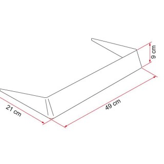 3 - Spoiler 40 voor Obl Fiamma Wit Anti UV voor Camper