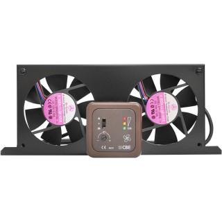 1 - CBE MCV-2 Camperkoelkastventilator KIT met afstandsbediening Bruin