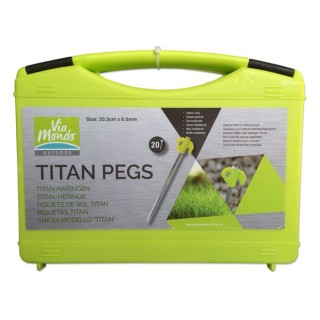 1 - Tapis de tente de camping Camper Pegs 20 pièces ViaMondo Titan Pegs