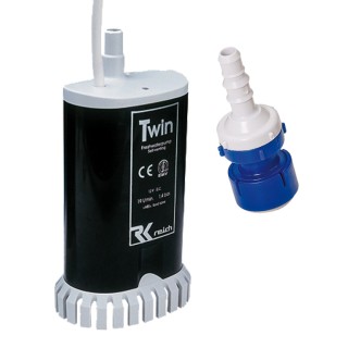 1 - Reich Twin Pompa Immersione per Camper con Valvola 12V 19 L/MIN