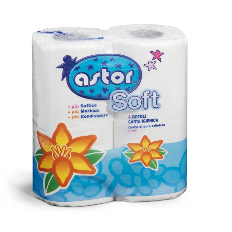 1 - 2-laags toiletpapier voor chemisch toilet camperboot 4 rollen pure cellulosewatten