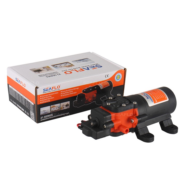 1 - Pompa Camper Barca 12V SeaFlo 3,4 l/min 40 PSI con Pressostato per Scorta Doccetta