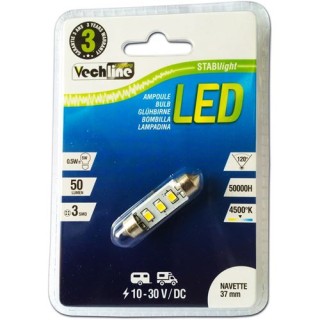 1 - Lampe torpille LED C5W 37mm 12V 24V, plaque d'immatriculation de navette, plafonnier, camping-car, voiture, cheminée