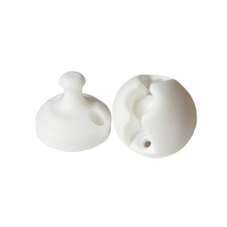 1 - Camper Door Stop Laika White Round for External Door