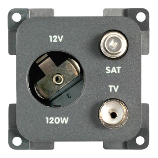 1 - 12V sigarettenaansteker + tv-aansluiting + satellietaansluiting CBE MP12ATVS camperboot