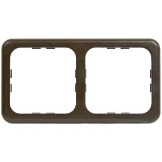 2 - Cornice 2 Moduli CBE MAC2P Marrone per Prese e Comandi Camper Barca
