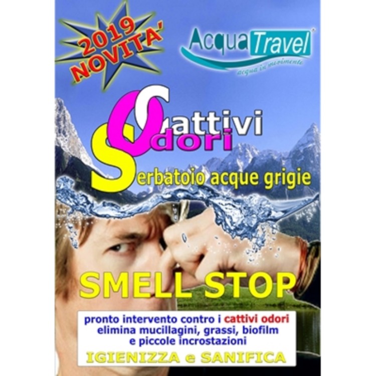 1 - AcquaTravel Smell Stop Rimuove Odore Pulizia Serbatoio Acque Grigie Camper Caravan