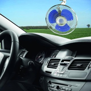 3 - 12V CarPoint Oszillierender Metallventilator für Wohnmobile und Boote mit fester Halterung