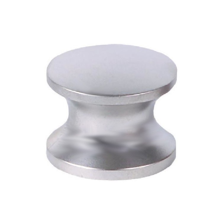 1 - Poignée à bouton pour serrure Push-Lock Nickel Camper 23mm
