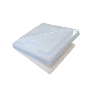 1 - Obl Mod.290 28x28 beige met klamboe voor camper en caravanbadkamer
