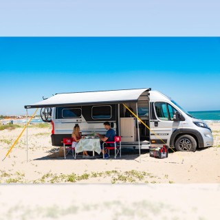 2 - Auvent à bande d'ancrage Fiamma Tie Down Jaune Camper Veranda