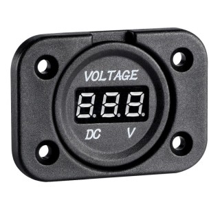 1 - 12V eingebautes Voltmeter für Auto, Wohnmobil