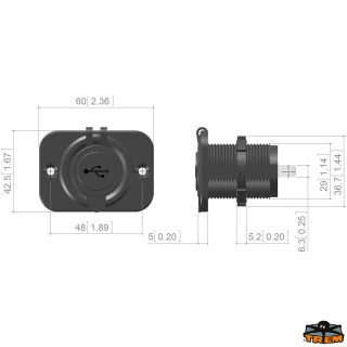 2 - 12V eingebautes Voltmeter für Auto, Wohnmobil
