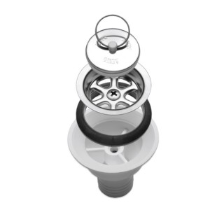 1 - Siphon de vidange droit diamètre 25 mm Camping-car Caravane SMEV Dometic