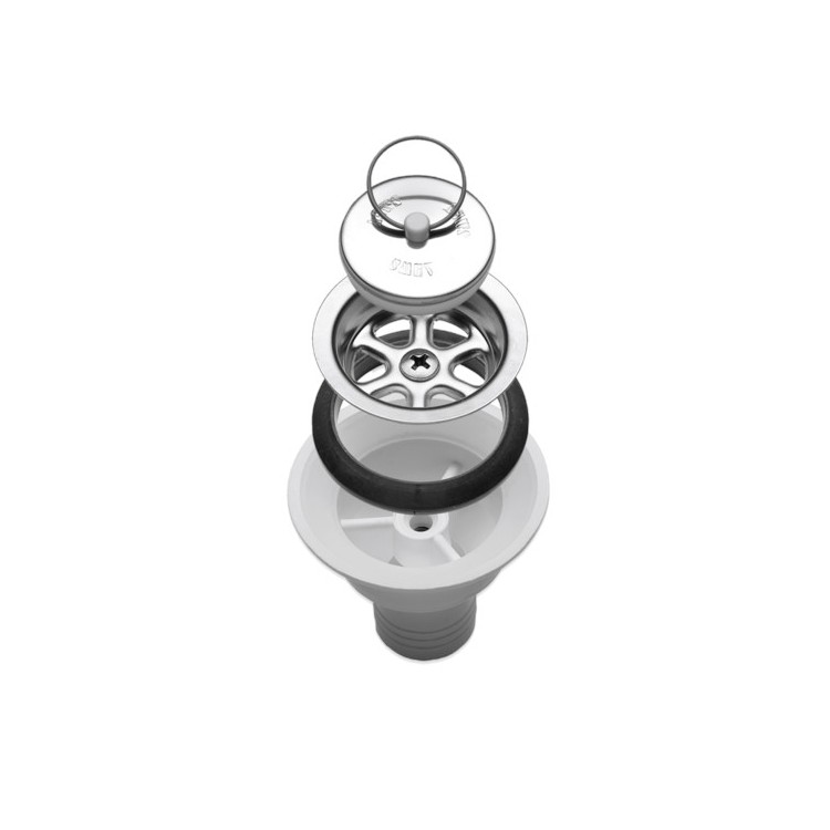 1 - Gerader Abflusssiphon, Durchmesser 25 mm, Wohnmobil, Wohnwagen, Wohnwagen, SMEV, Dometic
