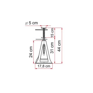 2 - Martinetti Fiamma Plastic Jacks per Soste di Camper Caravan Furgoni