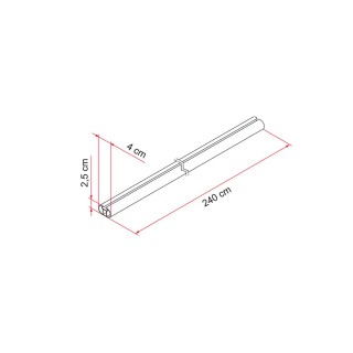 2 - Baca Baca Perpendicular Fiamma Barra Fijación Pro L Camper