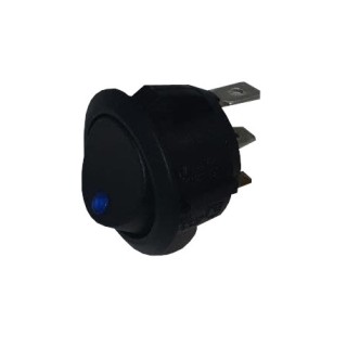 1 - Interruptor basculante unipolar luminoso LED azul de 12V 10A