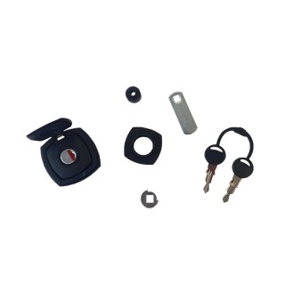 1 - ZADI Schwarzes quadratisches Schloss für Luken mit Rotortür und Schlüsseln