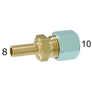 1 - Adattatore da Stringitubo da ø 10mm a Tubo ø 8mm GAS Camper