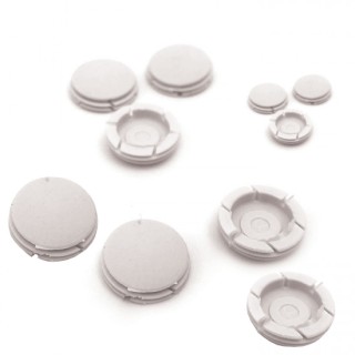 1 - KIT 12 Tappi Coprivite Bianco per Finestre Seitz