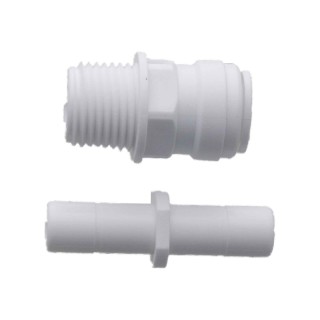1 - White Terminal Fitting 12mm 1/2 with Shank for Camper