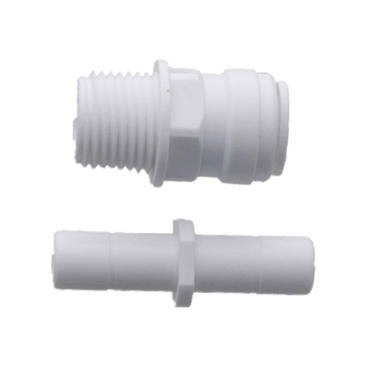 1 - Raccord de borne blanc 12 mm 1/2 avec tige pour camping-car